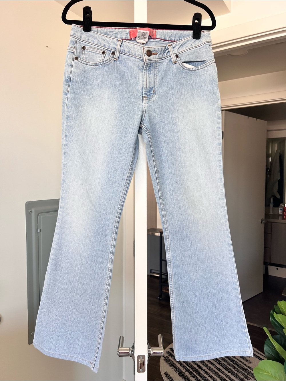 Vintage Y2K Mossimo Low Waist Wide Leg Jeans Light Wash Size 11 (Juniors)